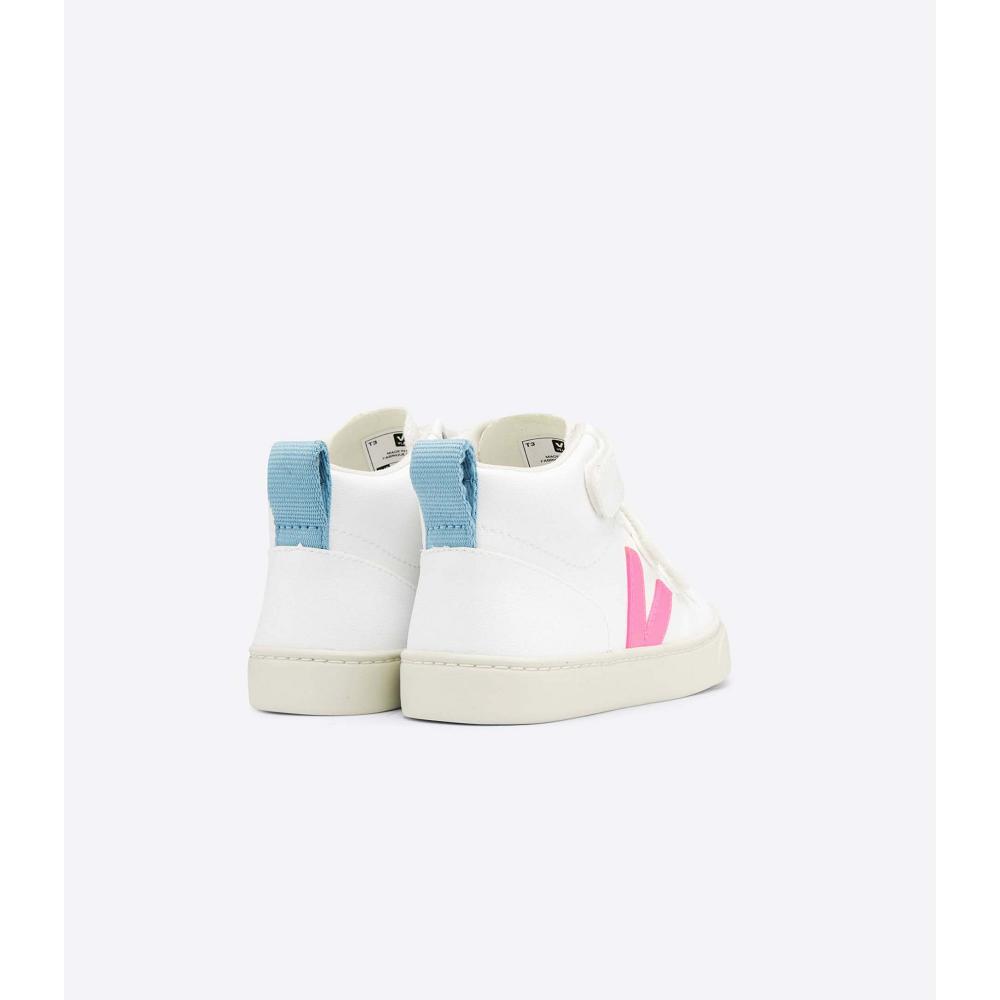 Veja V-10 MID CWL Schoenen Kinderen White/Blue/Pink | NL 799ZUT